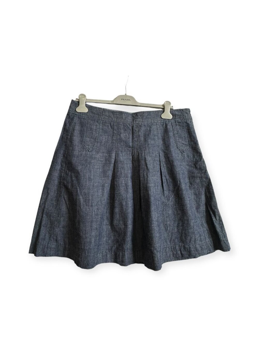 J.Crew Chambray Mini Skirt, Size 12, Blue